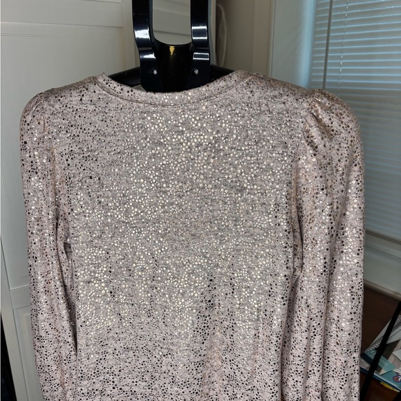 John Paul Richard Pink Sweater with Metallic Dots & Balloon Sleeves - Picture 5 of 5